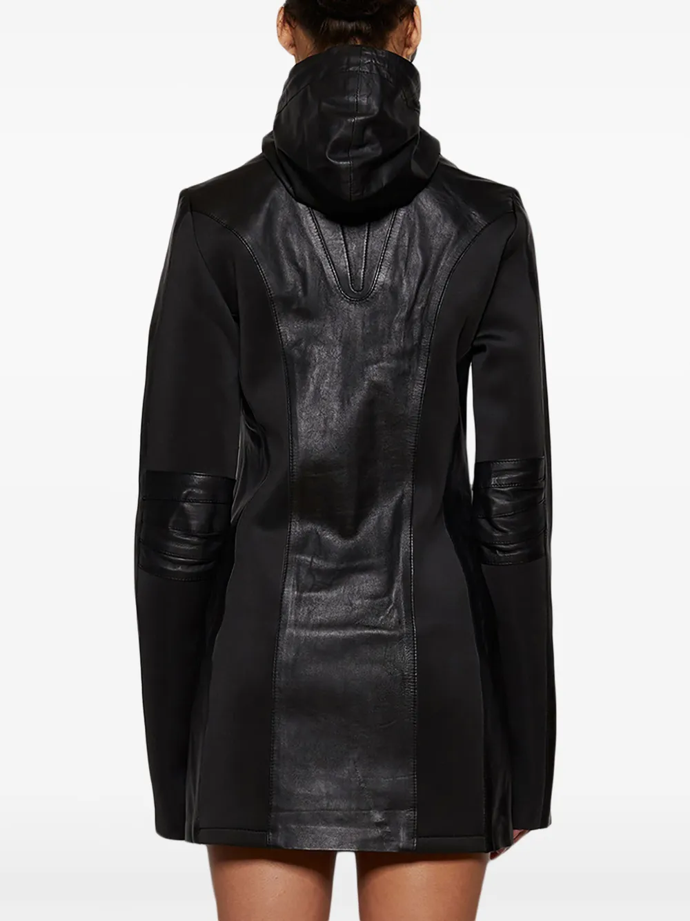 Natasha Zinko Leren mini-jurk Zwart