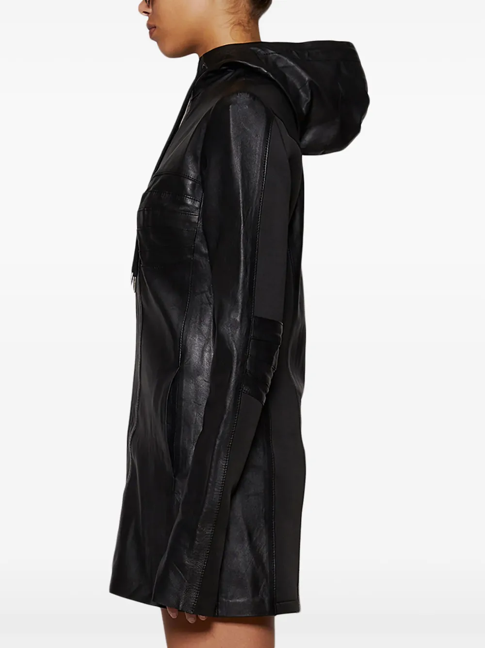 Natasha Zinko Leren mini-jurk Zwart