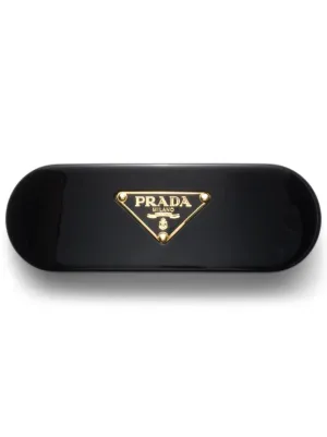 Prada トライアングルロゴ クリップ | シルバートーン | FARFETCH JP