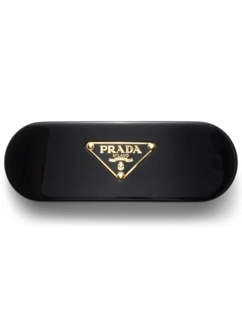 Prada triangle-logo hair clip