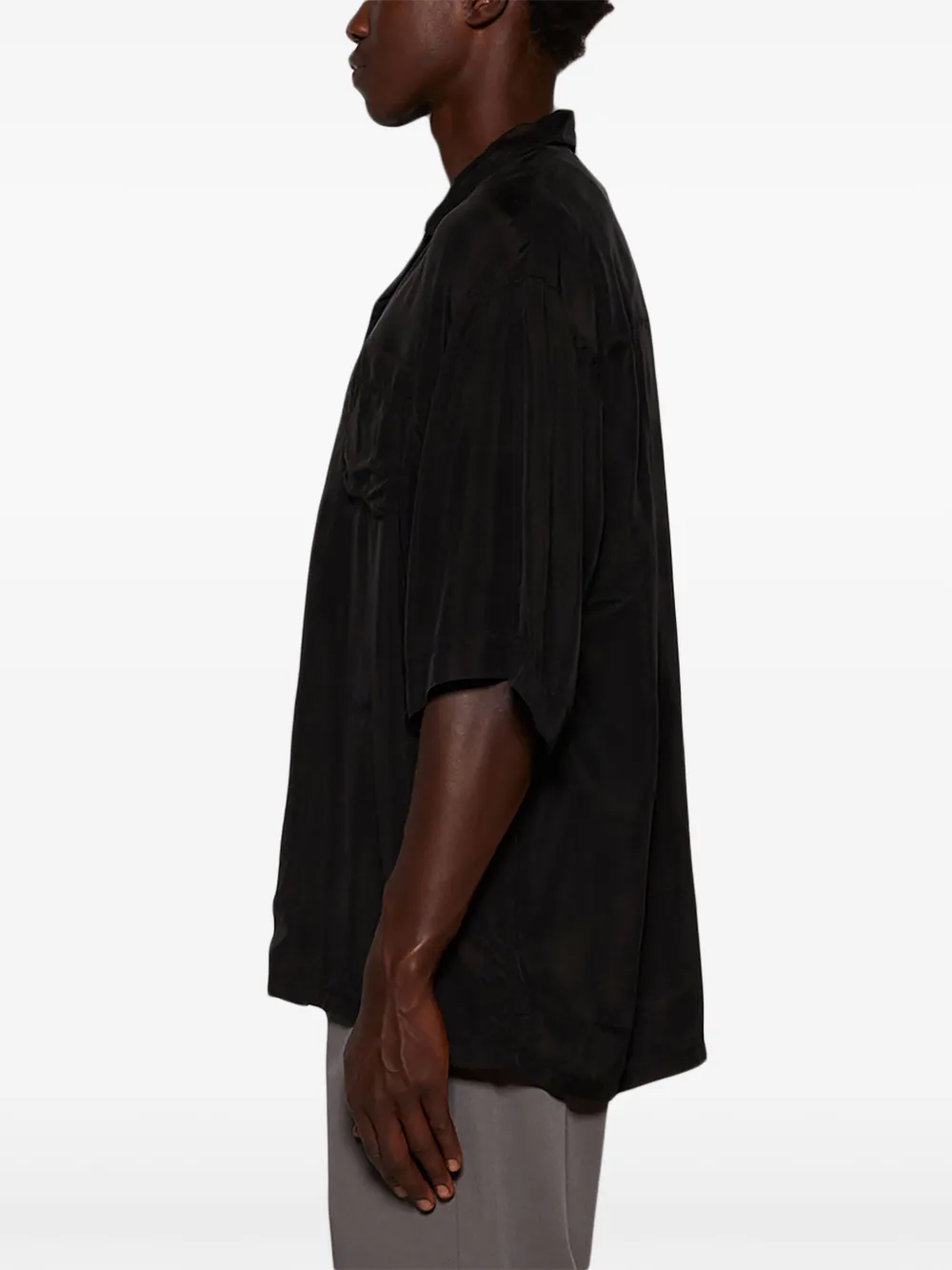 Marni Cuban-collar Shirt In Black