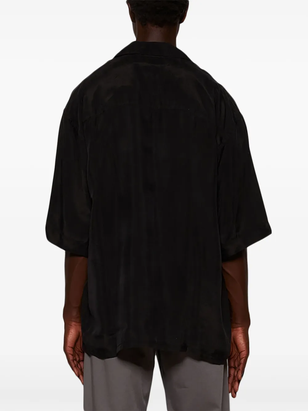Marni Cuban-collar Shirt In Black