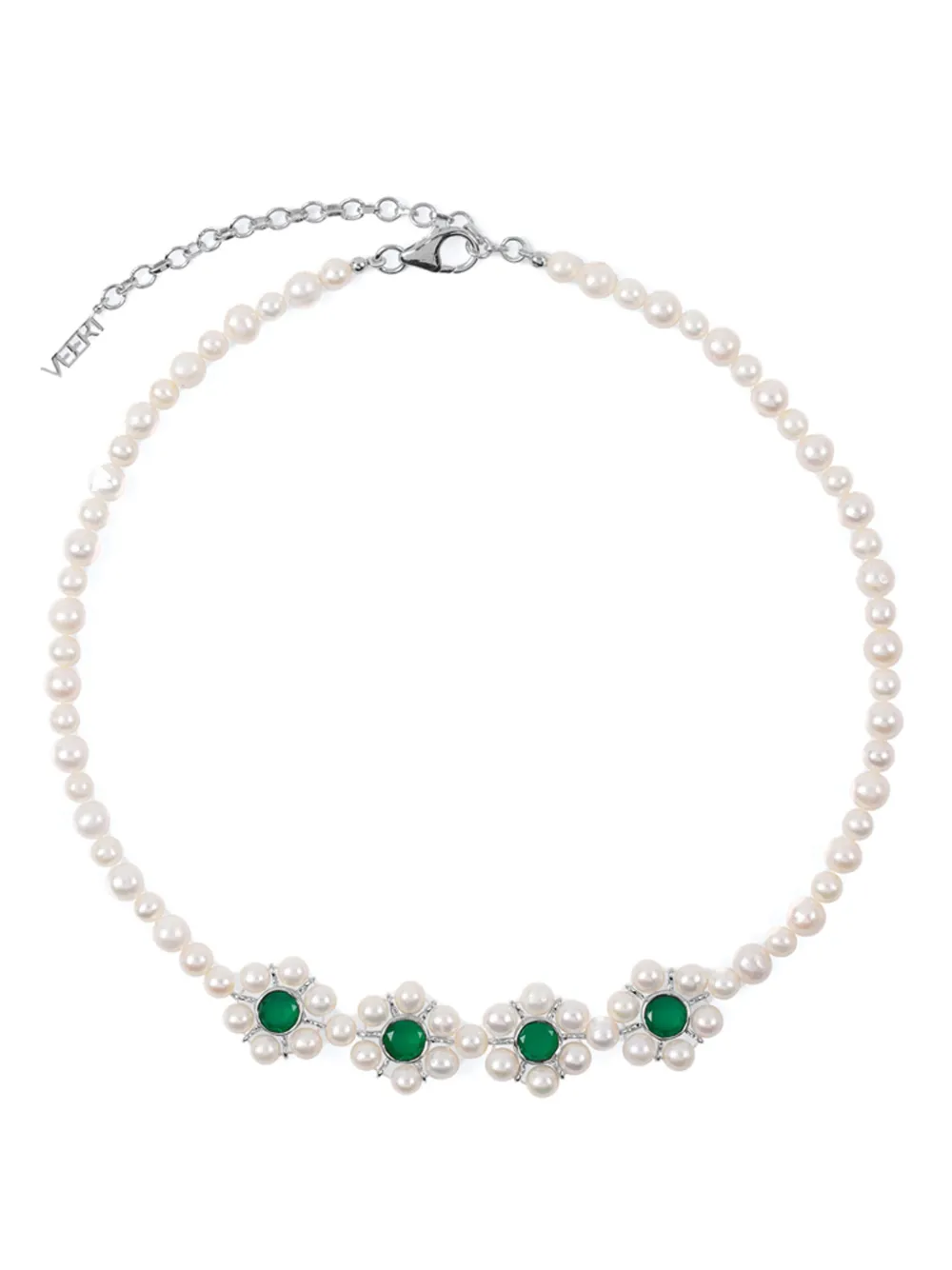 VEERT Four Flower Pearl ネックレス - ホワイト VEERT Four Flower Pearl ネックレス - ホワイト