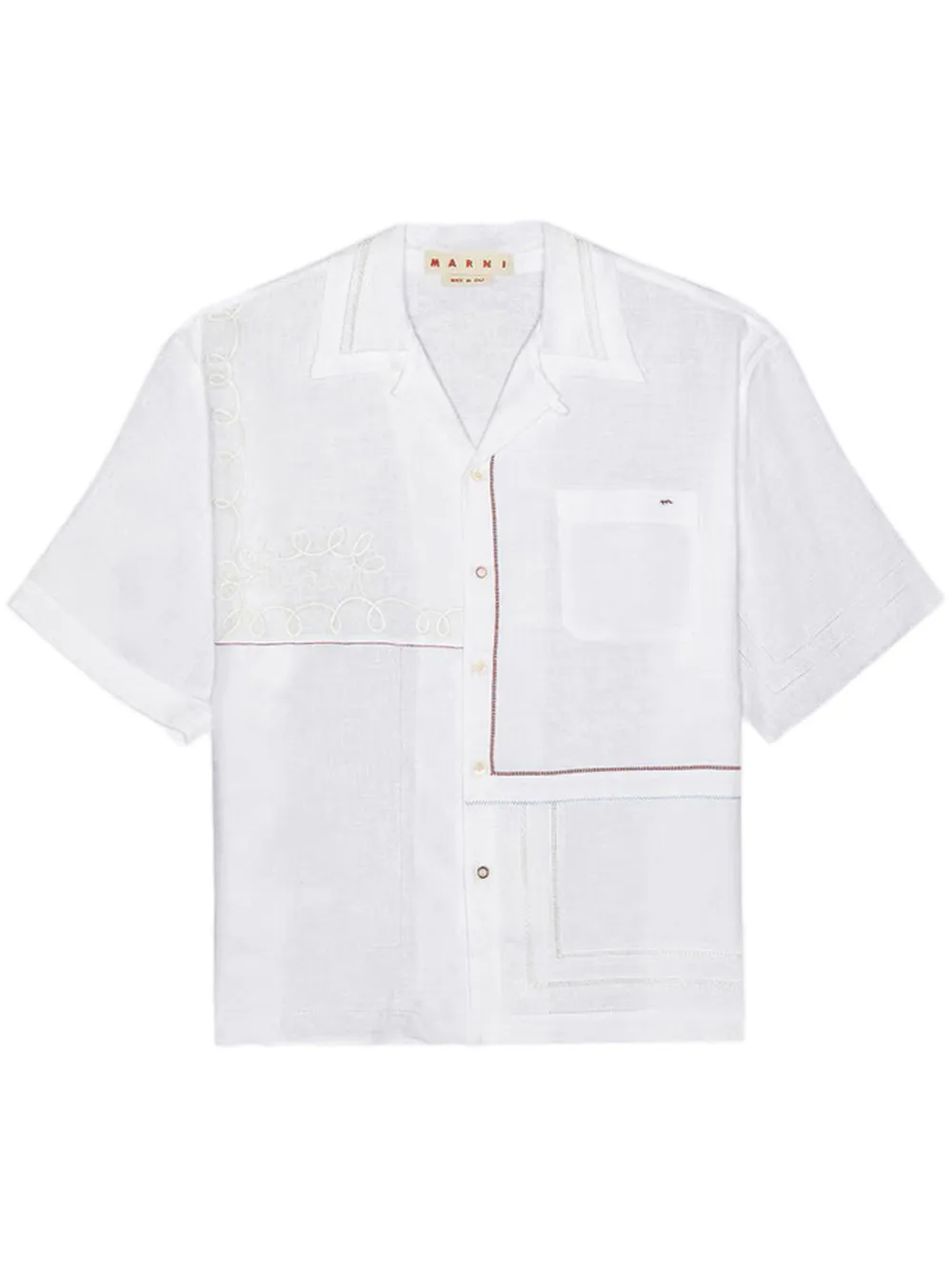 Marni camisa con diseño patchwork | blanco | Image 1
