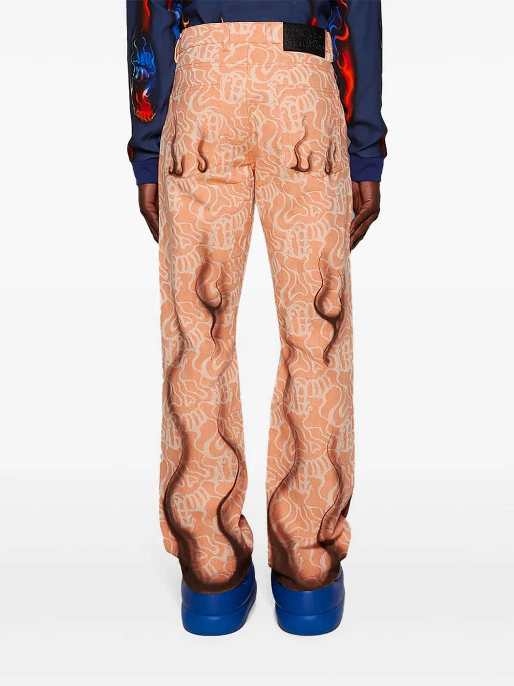 Casella Meyer Flames broek met jacquard Oranje