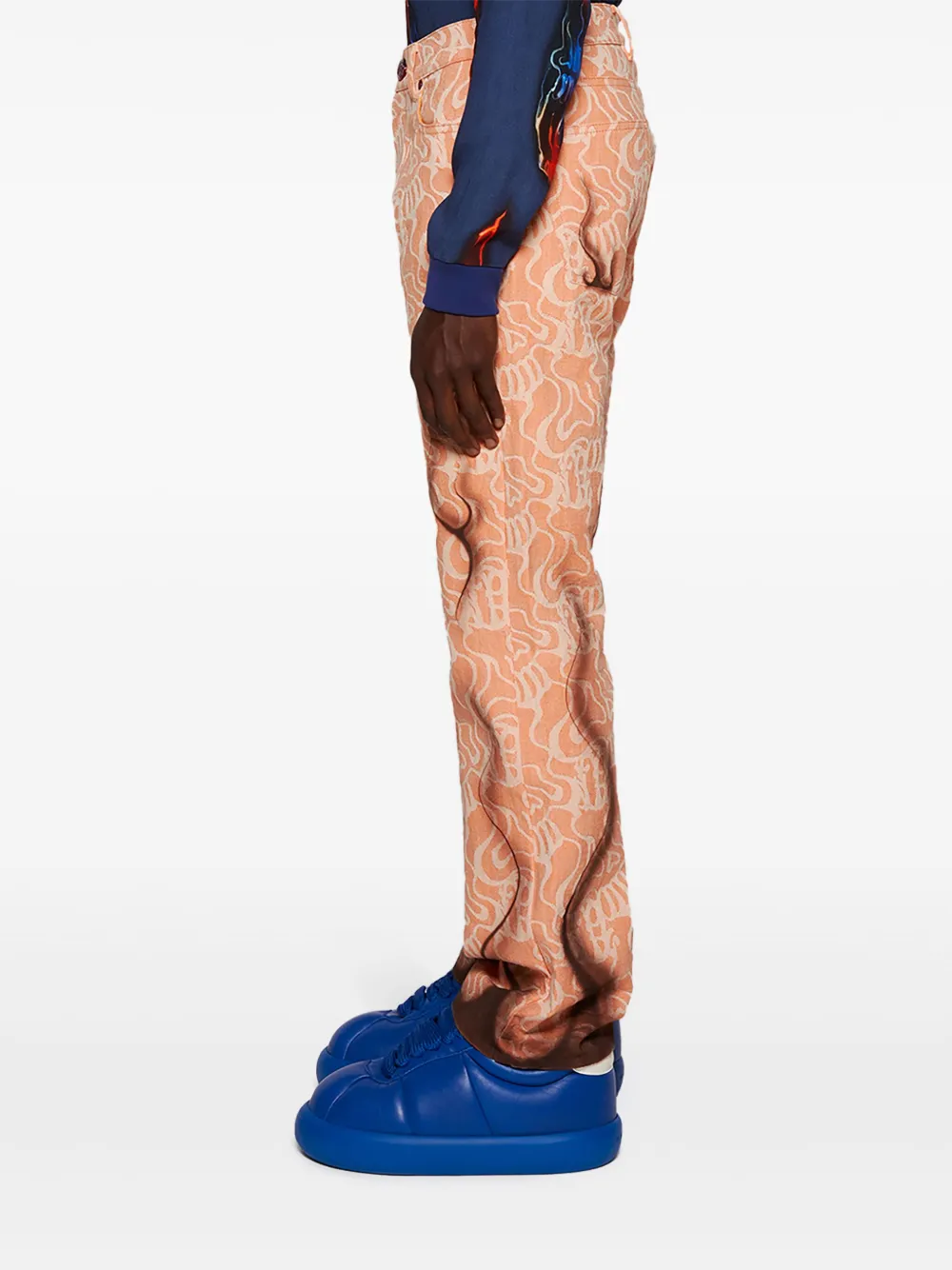 Casella Meyer Flames broek met jacquard Oranje
