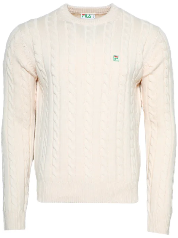 Fila Suéter En Tejido De Ochos Con Cuello Redondo Blanco FARFETCH AR