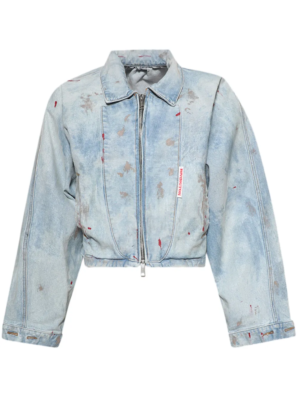 RRR123 Painted Rose Trucker 3 jacket | Blue | Image 1