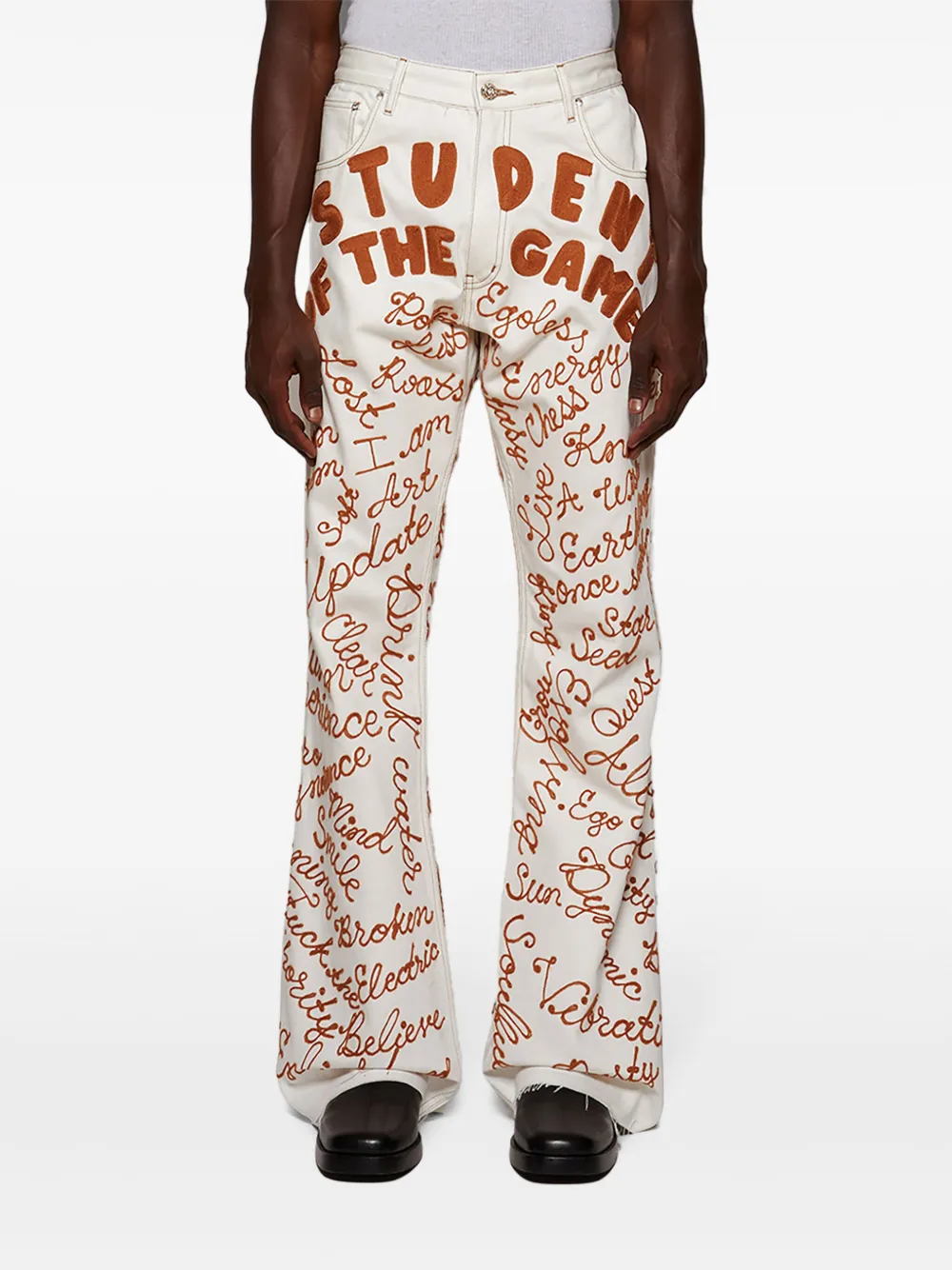 EARTHLING VIP Student flared jeans Wit