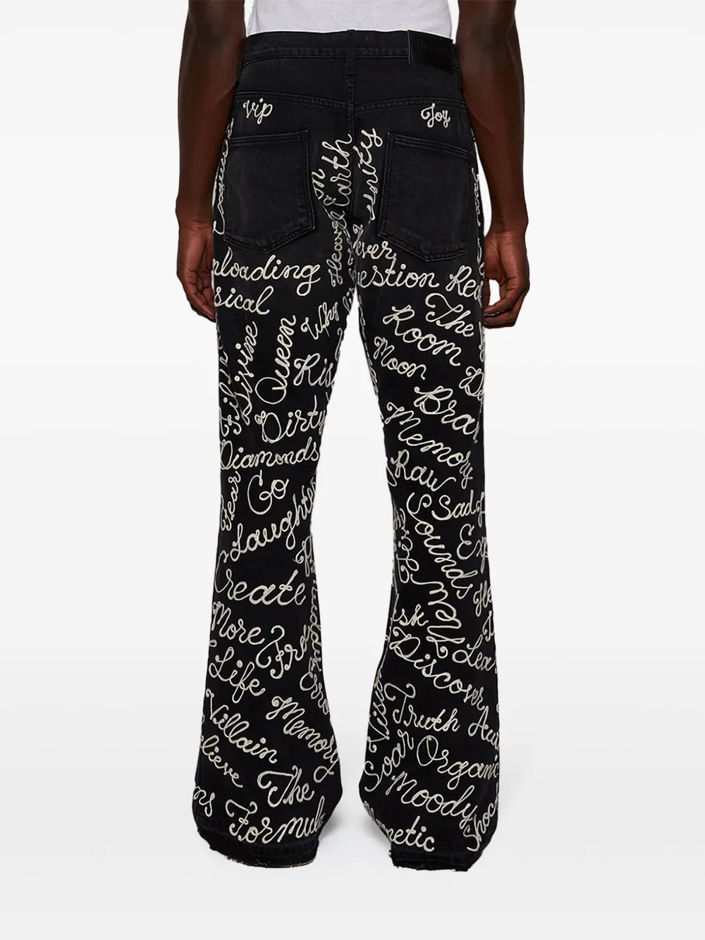 EARTHLING VIP Student bootcut jeans Zwart