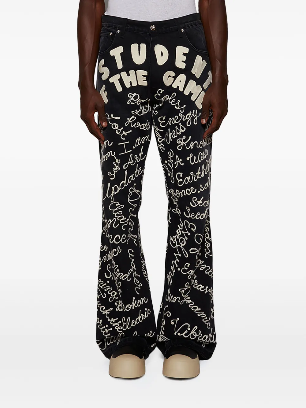 EARTHLING VIP Student bootcut jeans Zwart