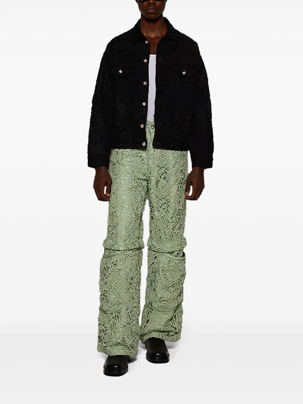 EARTHLING VIP Lust verstelbare jeans - Groen