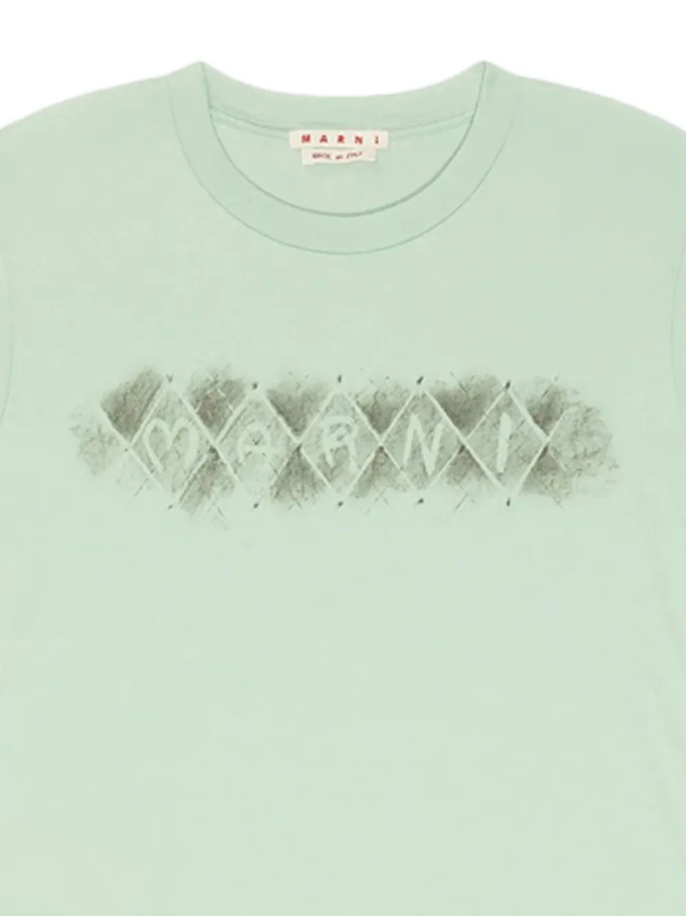 Marni T-shirt met logoprint - Groen