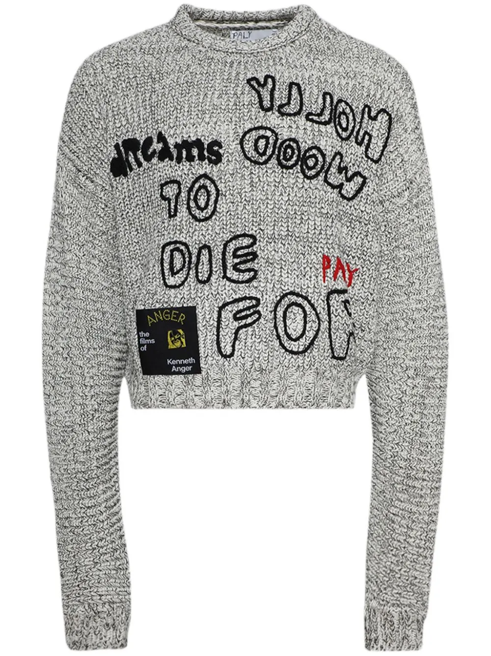 Paly To Die For Hand Knitted Jumper In Grey