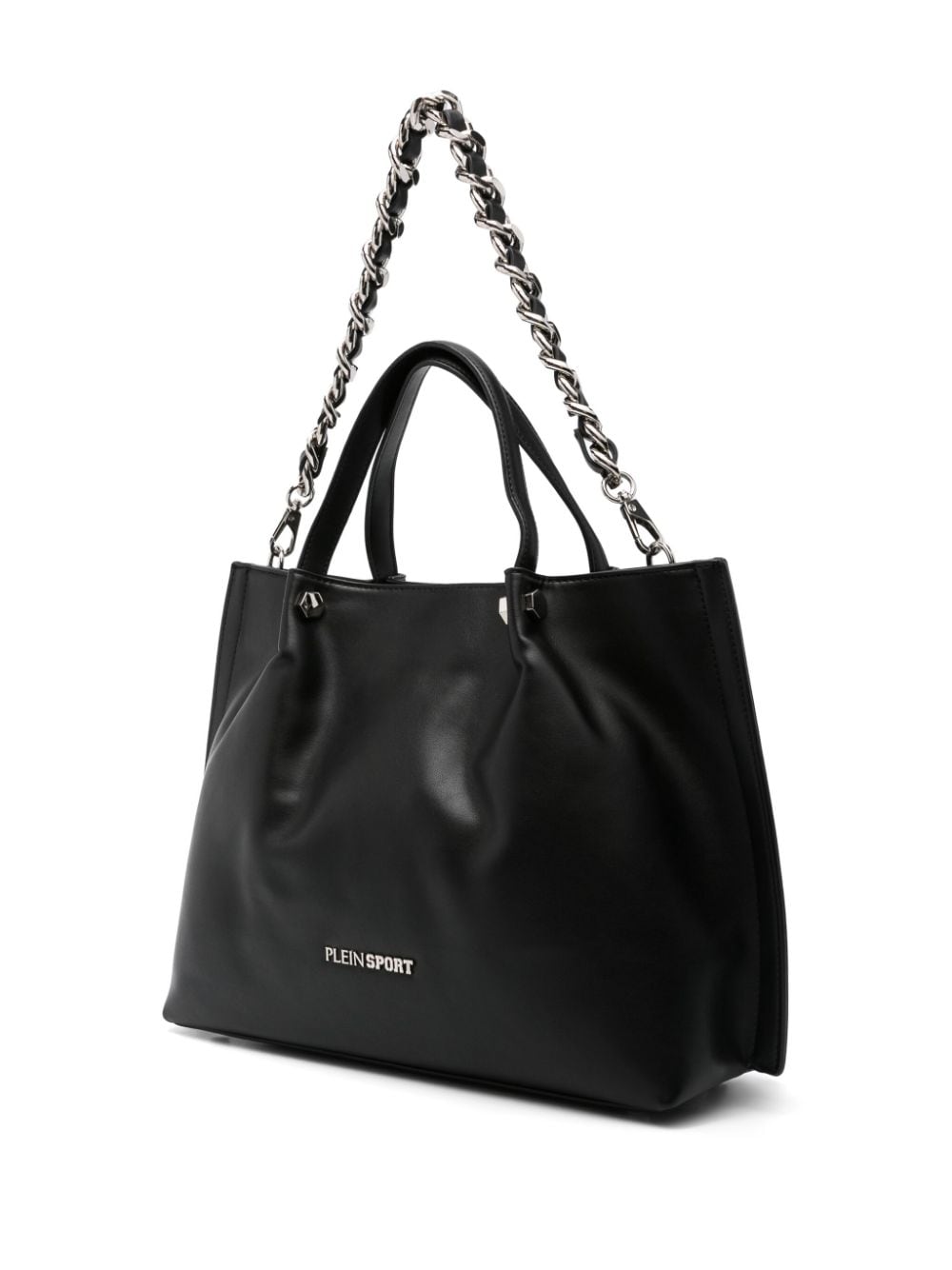 Plein Sport Devon leren shopper - Zwart