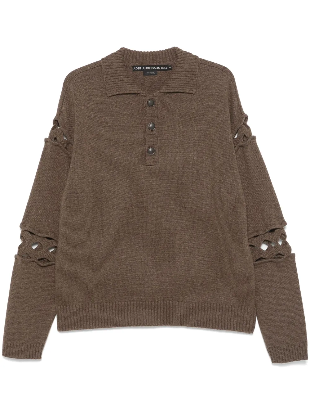 Andersson Bell cut-out polo shirt - Brown