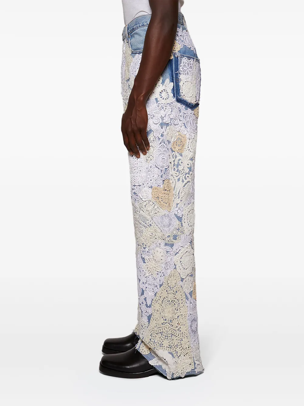 EARTHLING VIP Poetic Lust jeans met wijde pijpen Blauw