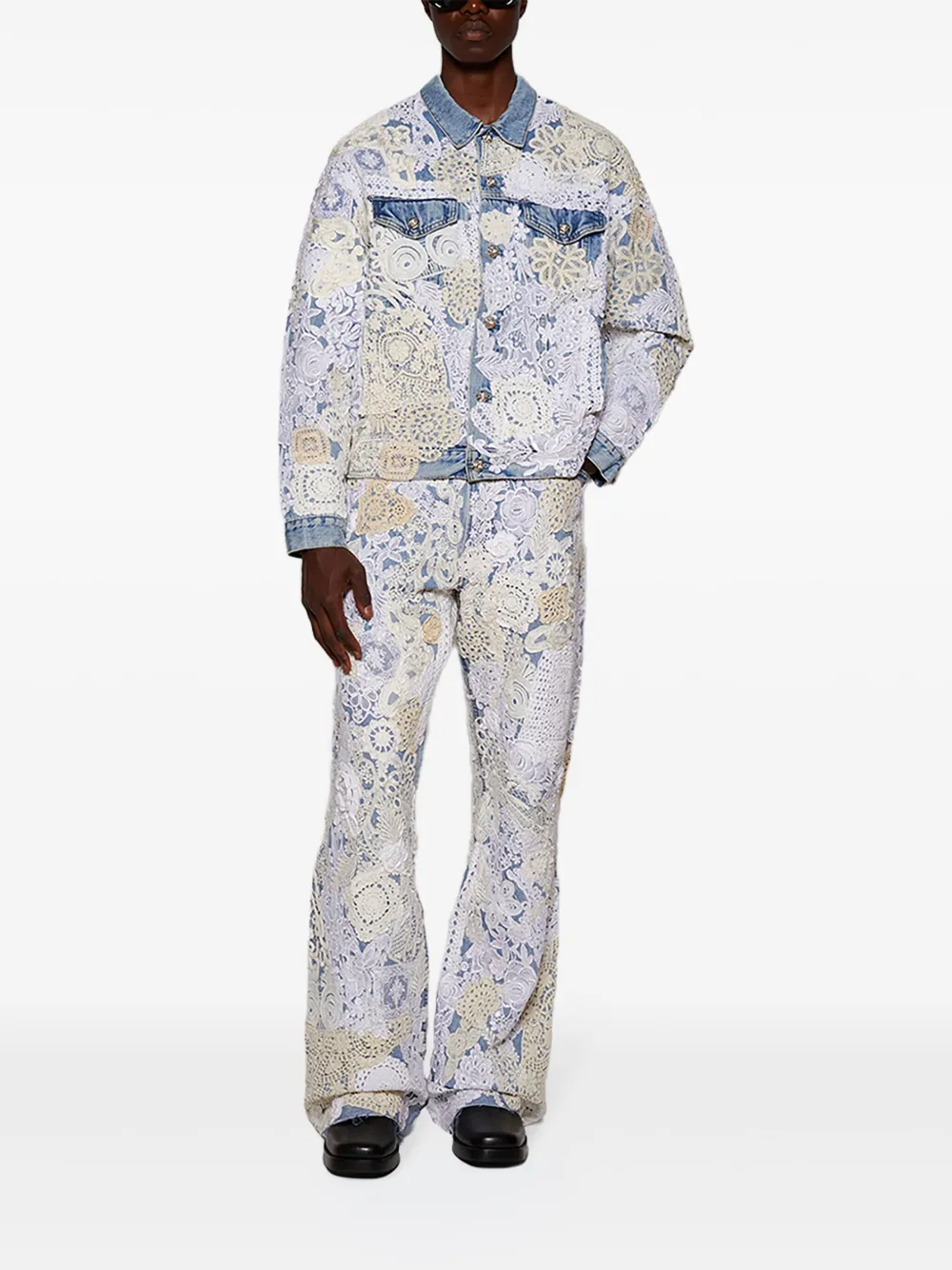 EARTHLING VIP Poetic Lust jeans met wijde pijpen - Blauw