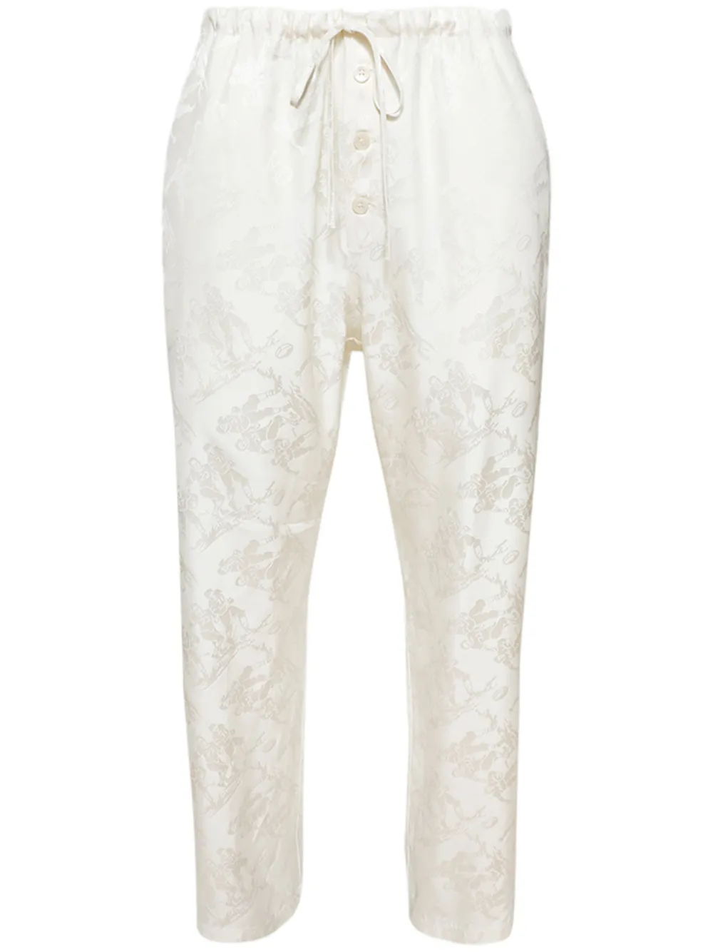 BODE pyjamasbukser i jacquard | hvid | Image 1