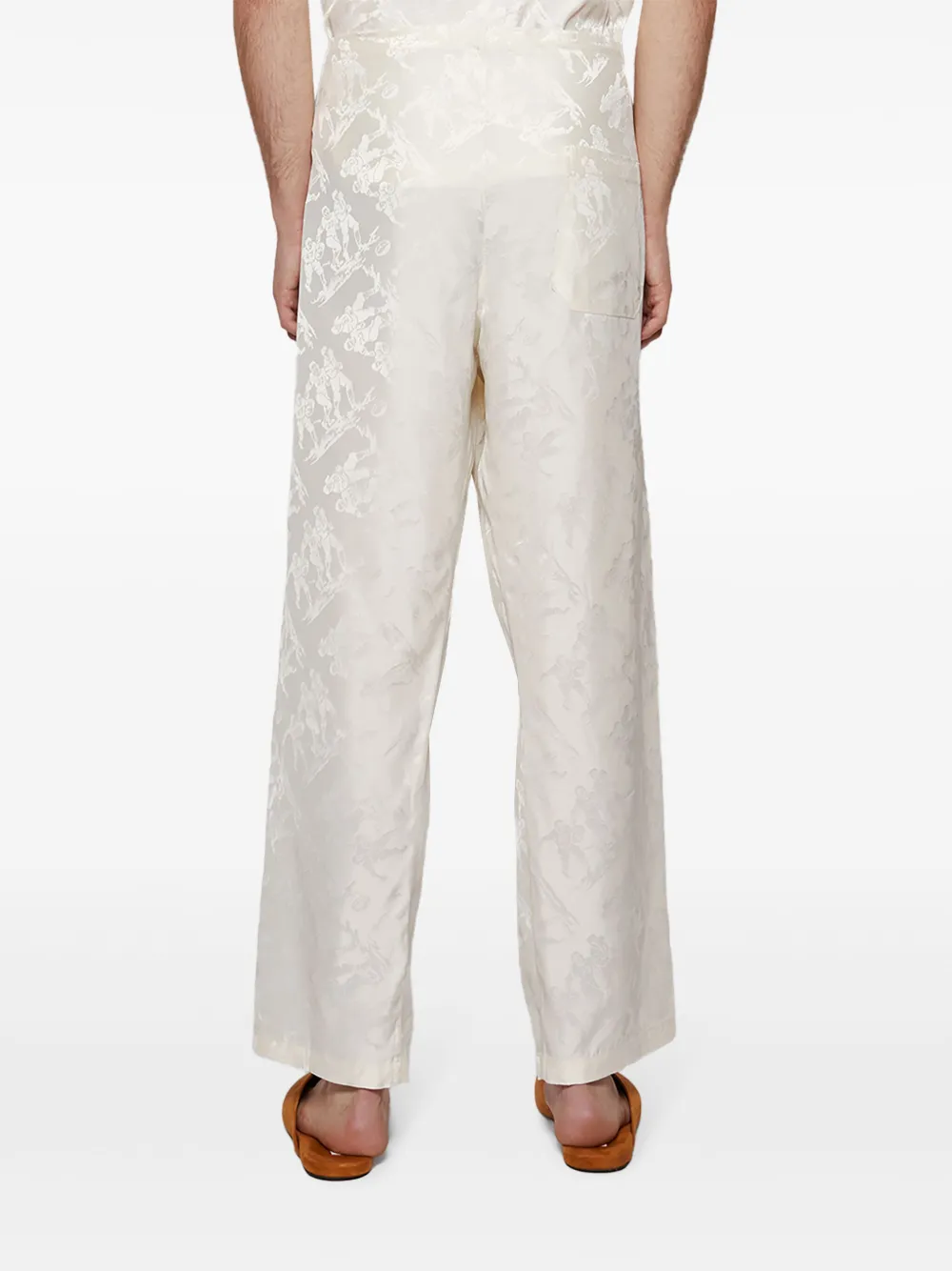 Bode Jacquard Pajama Trousers In Multi