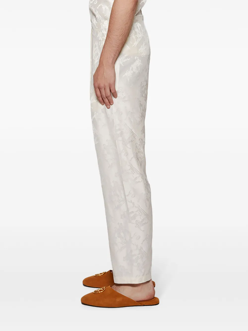 Bode Jacquard Pajama Trousers In Multi