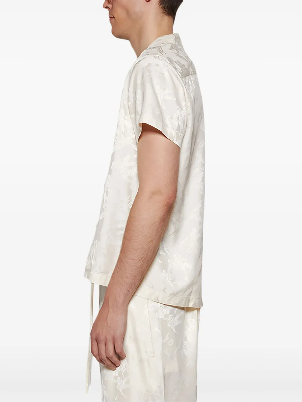 Bode Patterned-jacquard Shirt In White