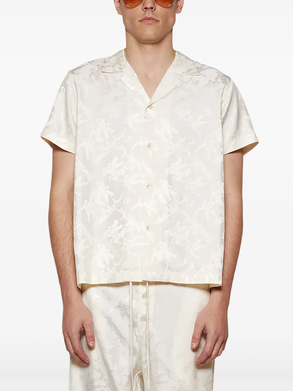 Bode Patterned-jacquard Shirt In White