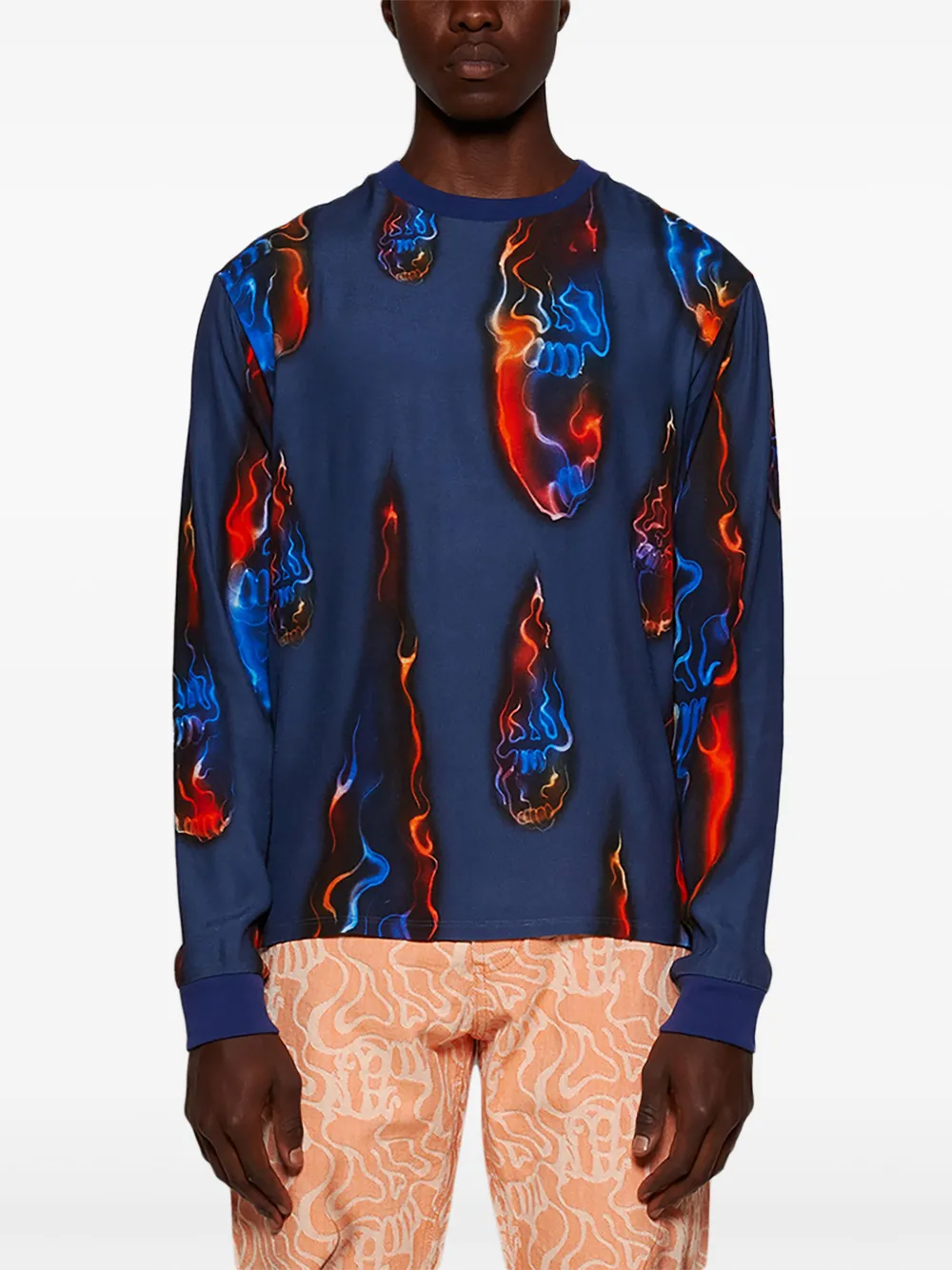  Casella Meyer Spirit Drops-print T-shirt - Blue 
