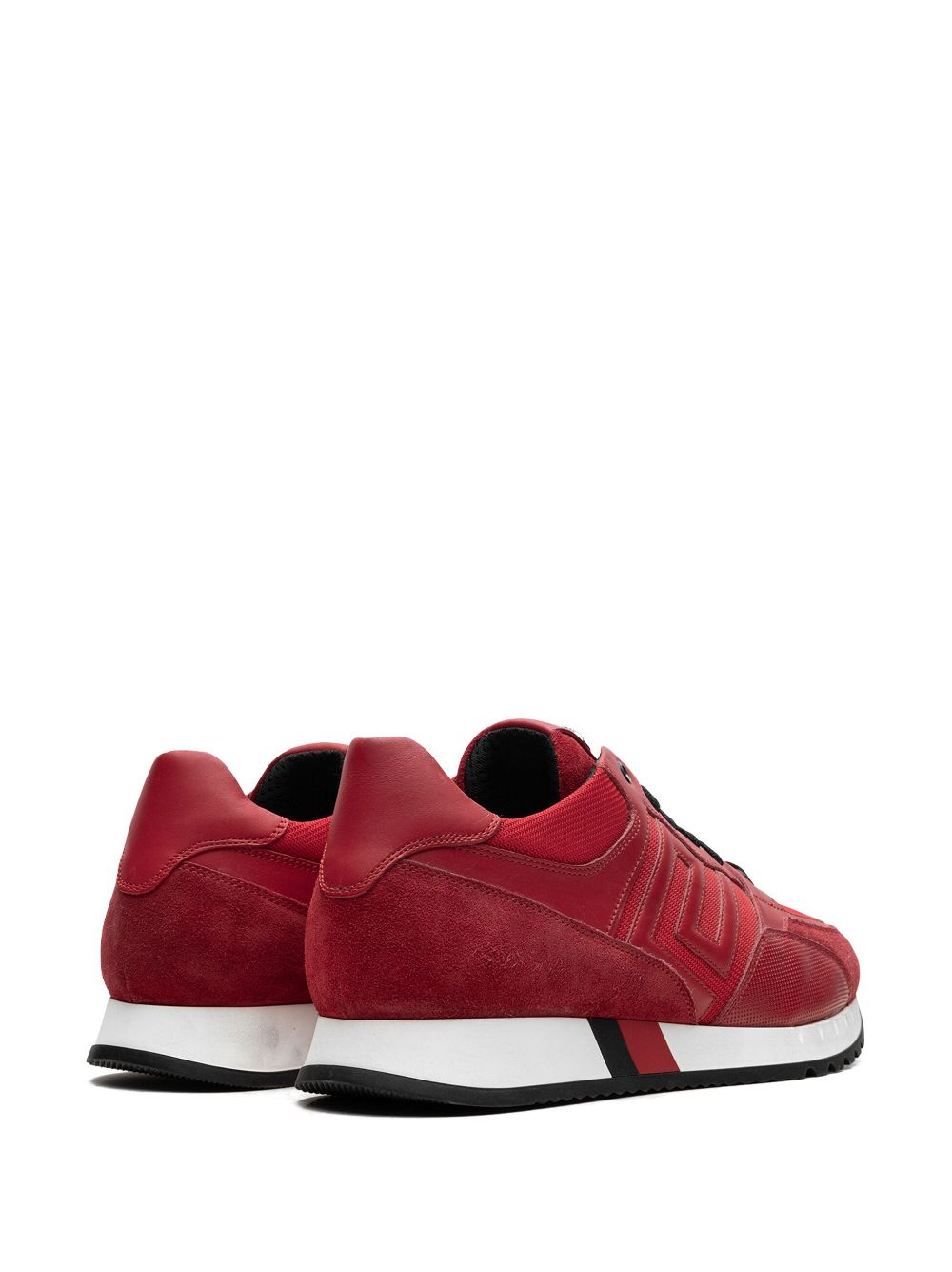 Shop Versace Greek Key Contrast "red" Sneakers