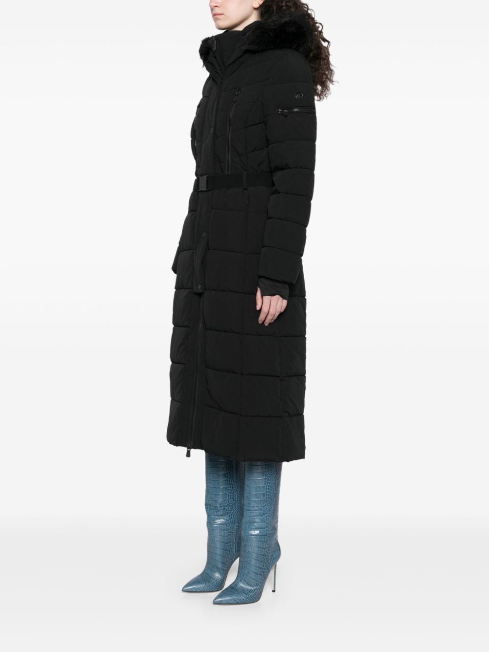 MICHAEL MICHAEL KORS BELTED MAXI SCUBA COAT 