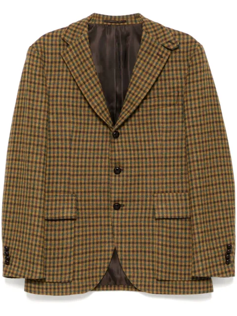Man On The Boon. gingham checked single-breasted blazer