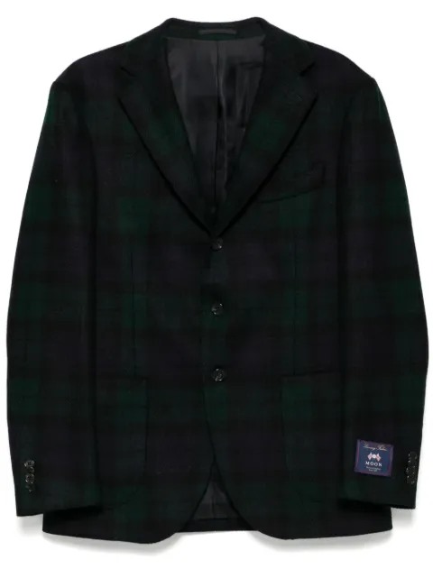 Man On The Boon. blazer con cuadros estampados y botones