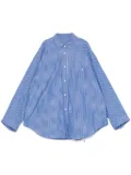 JNBY striped long-sleeved shirt - Blue