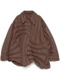 JNBY asymmetrical curved puffer jacket - Brown
