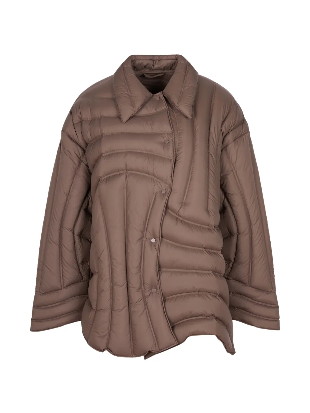 JNBY Asymmetrisch donsjack Bruin