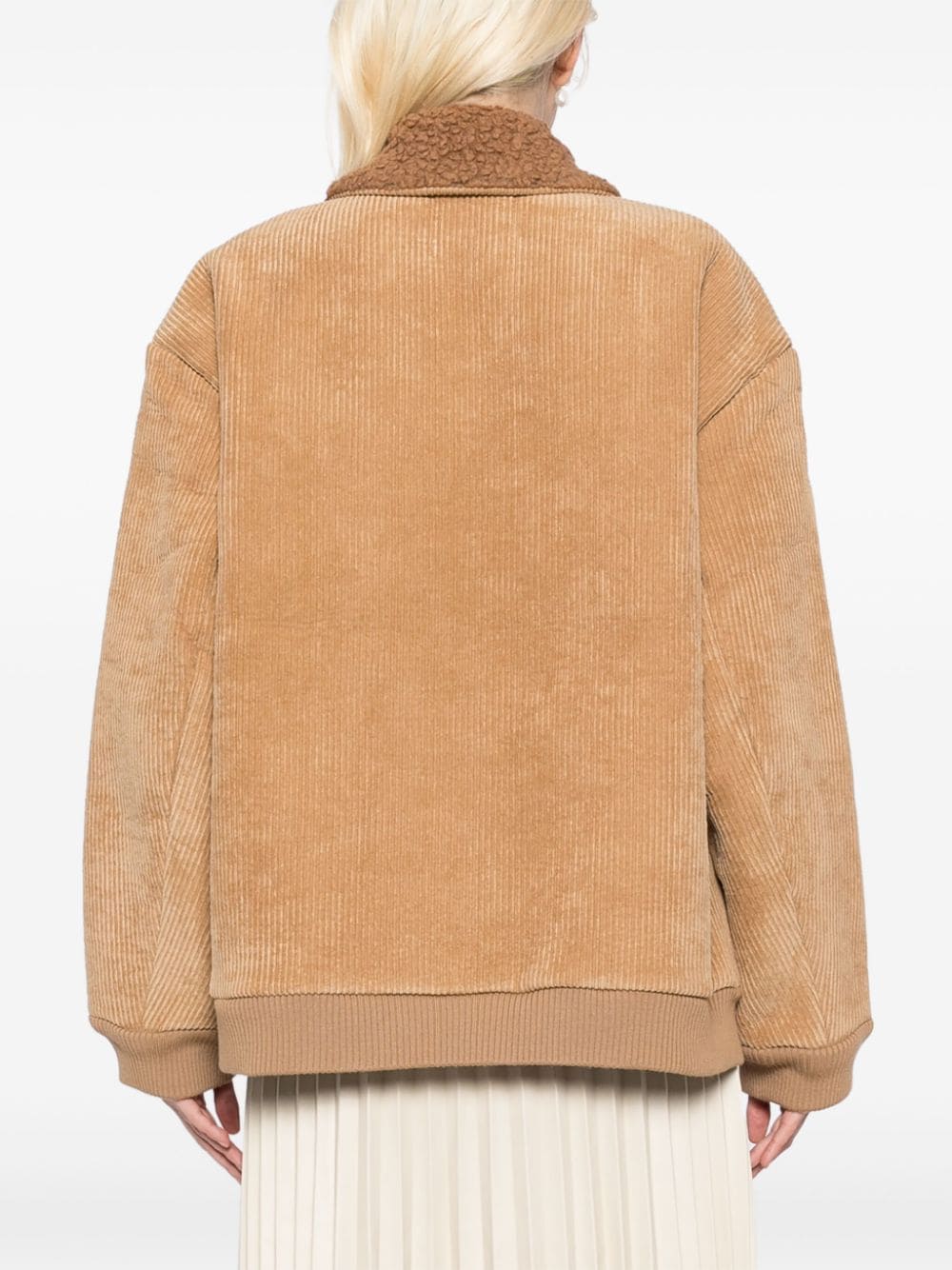 Shop Jnby Corduroy Bomber Jacket In Neutrals