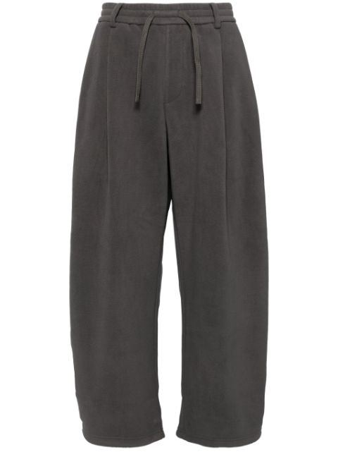 CROQUIS fleece tapered trousers