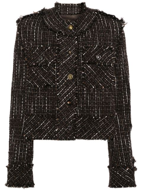 JNBY crystal embellishment tweed jacket Women