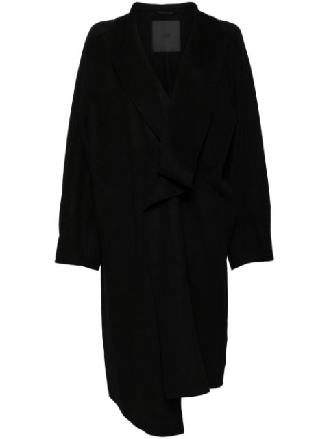 JNBY pleated-detail long coat Women