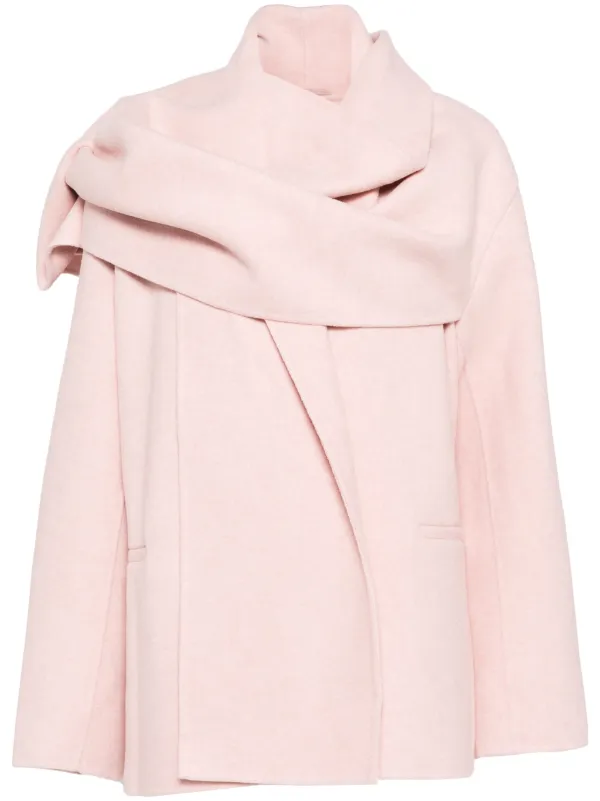 JNBY Abrigo Con Cuello De Mascada Rosado FARFETCH CL
