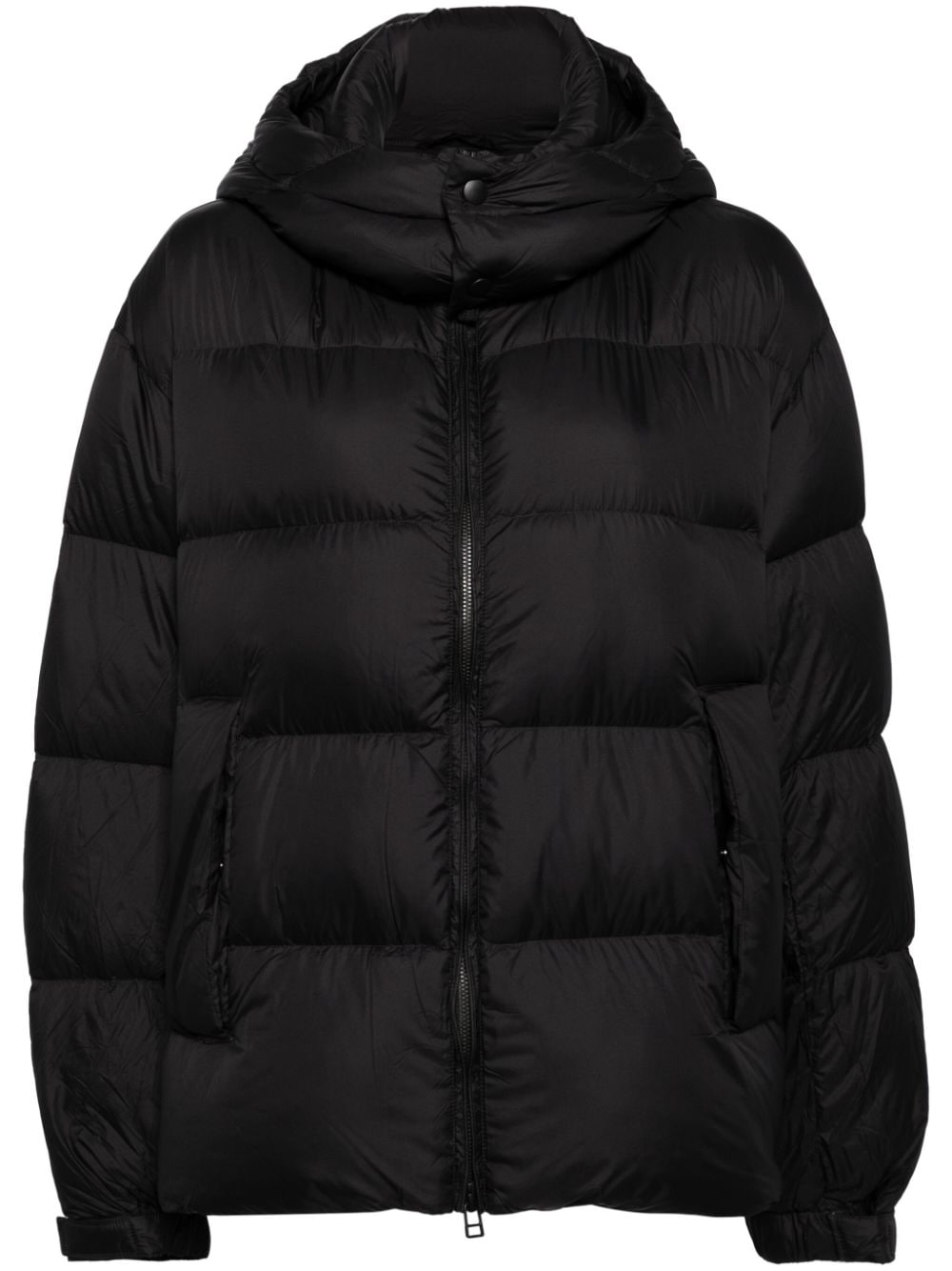 Shop Croquis Short Hooded Down Coat In Black