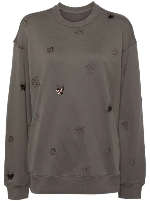 JNBY butterfly-embroidered sweatshirt