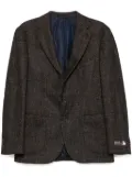 Man On The Boon. herringbone single-breasted blazer - Blue