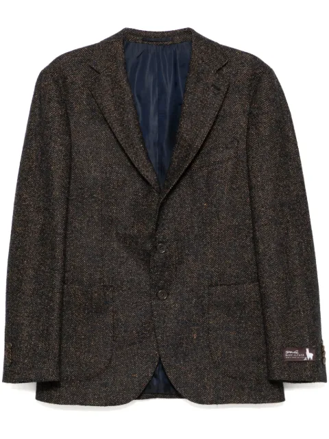 Man On The Boon. herringbone single-breasted blazer