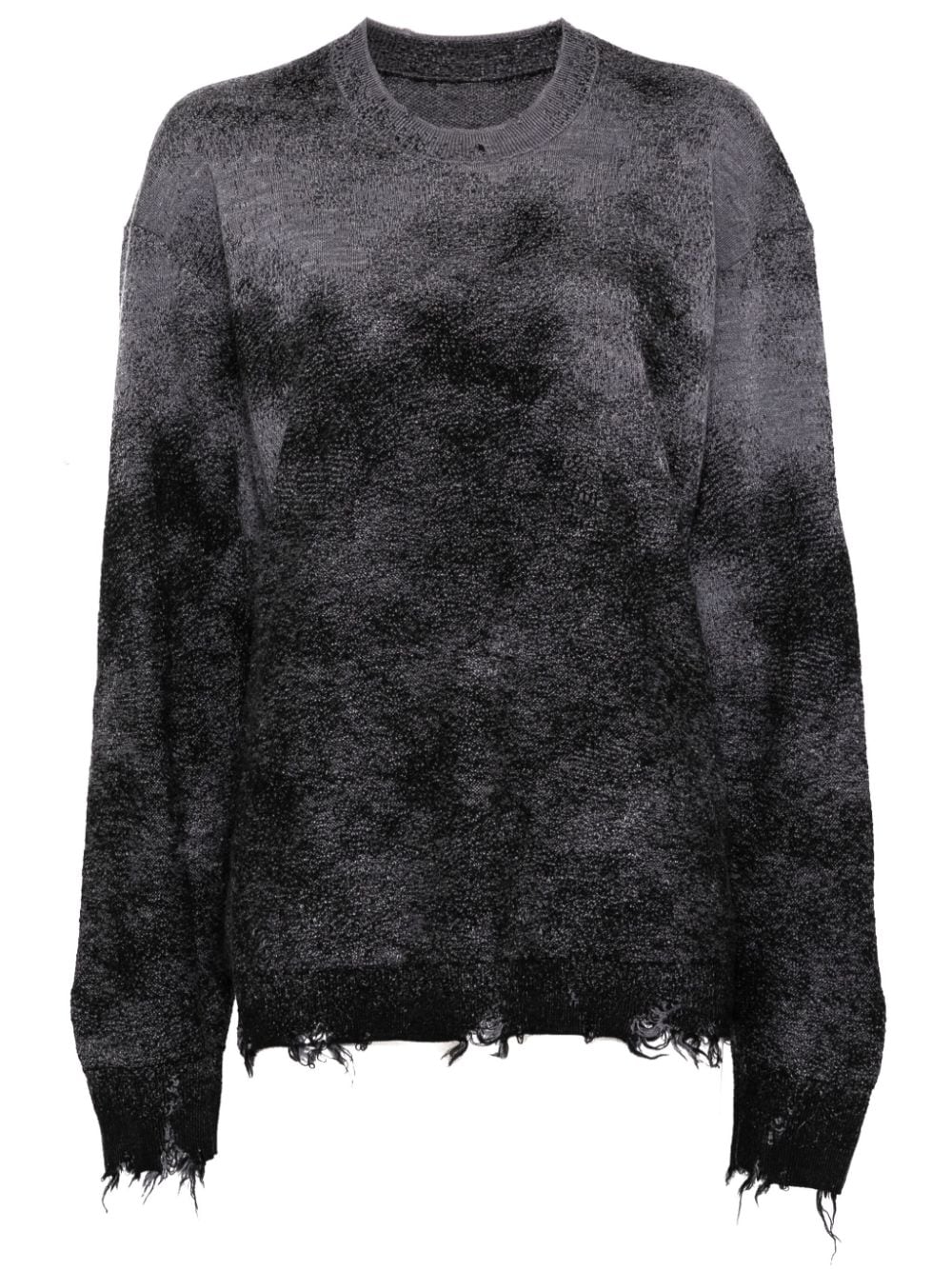 Shop Jnby Brushed-effect Jumper In Black