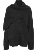 JNBY scarf-collar cardigan - Grey