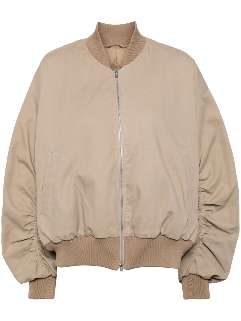 Shop Jnby Down Bomber Jacket In Neutrals