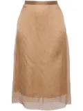 JNBY layered A-line skirt - Brown