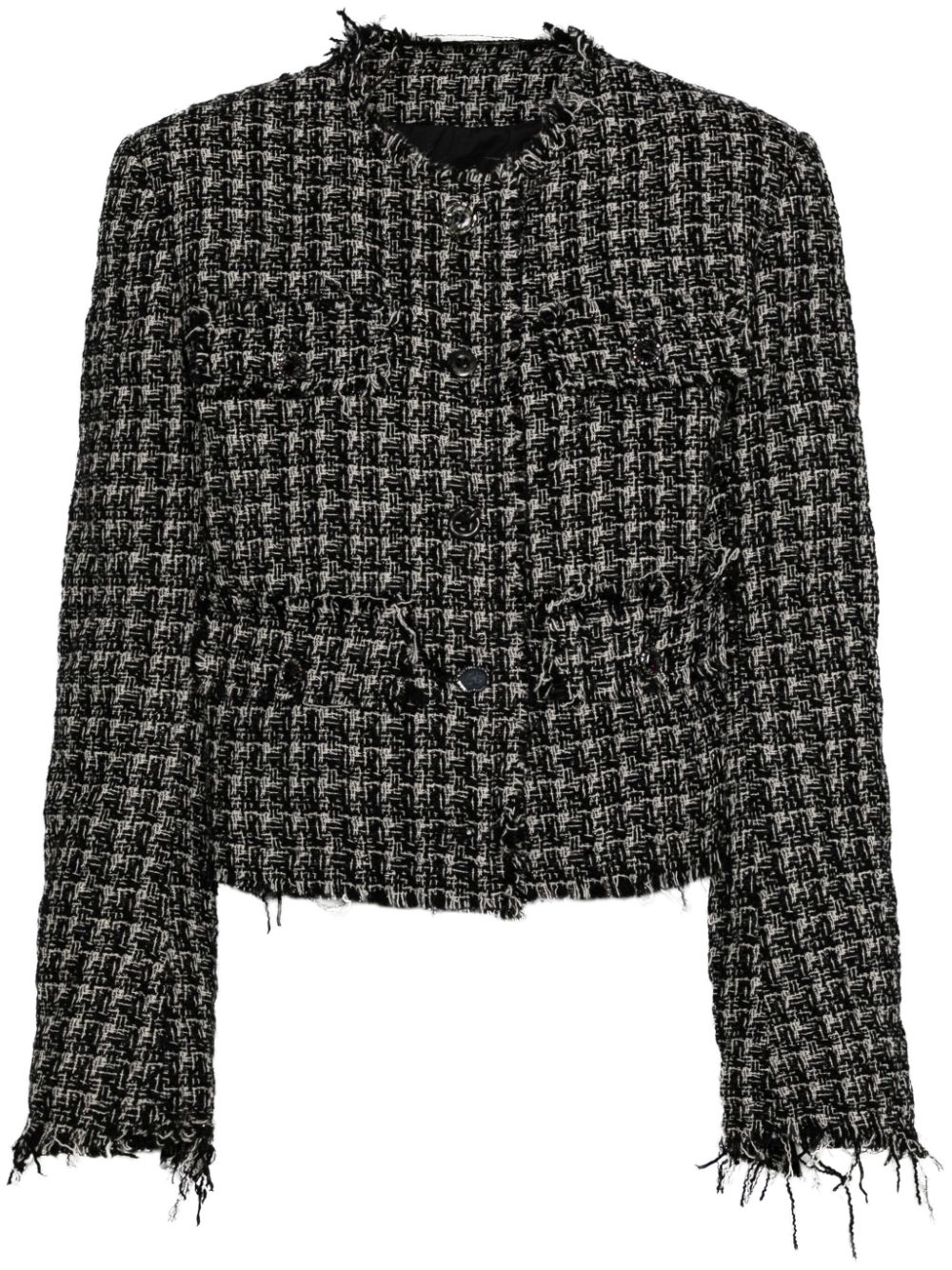 JNBY checked slub jacquard - Black