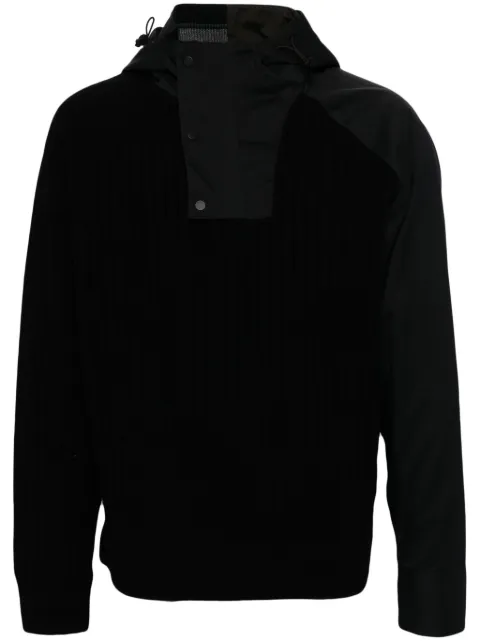 CROQUIS panelled hooded jumper
